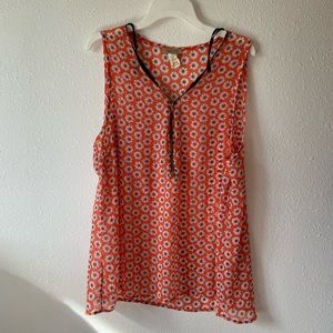 Sheer plus size flowery tank top. Size 3X